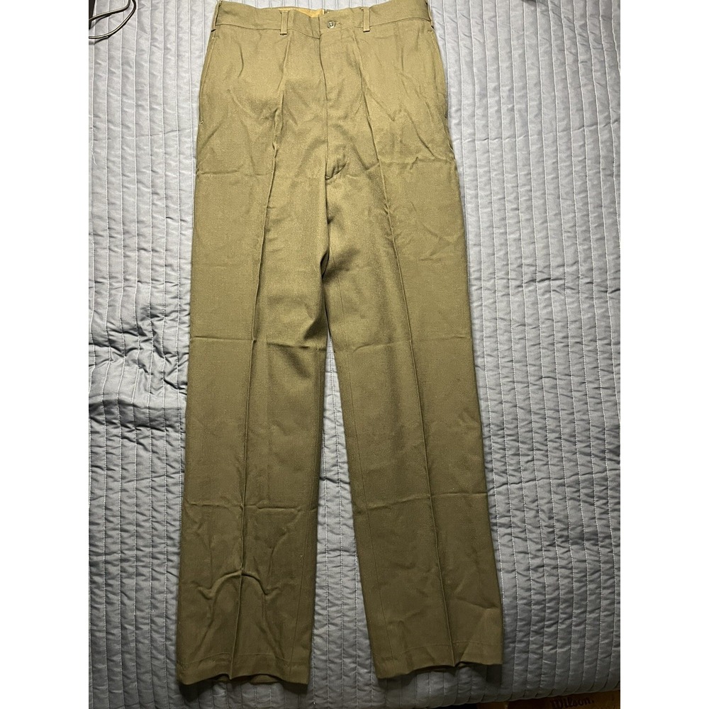 Vintage U.S. Navy Army Green Cold Weather Wool Pants DA 36 243 C-62 32x33